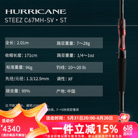 达亿瓦(DAIWA)21新款 STEEZ 史帝兹高碳轻量路亚竿 钓鱼竿 钓竿 四弟子 2.01m 蛙人 C67MH-FR