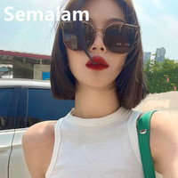 SEMALAM折叠防晒便携偏光太阳镜开车超轻墨镜度假旅游男款女款防紫外线潮 香槟色