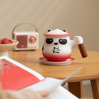 小熊猫茶杯马克杯子男生创意女生惊喜套装高级可