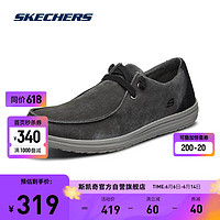 SKECHERS 斯凯奇 男士帆布鞋板鞋66387 黑色/BLK 39.5