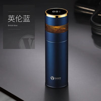 Vanow高档999纯银内胆保温杯龙年本命年男女刻字印logo水杯子 英格蓝