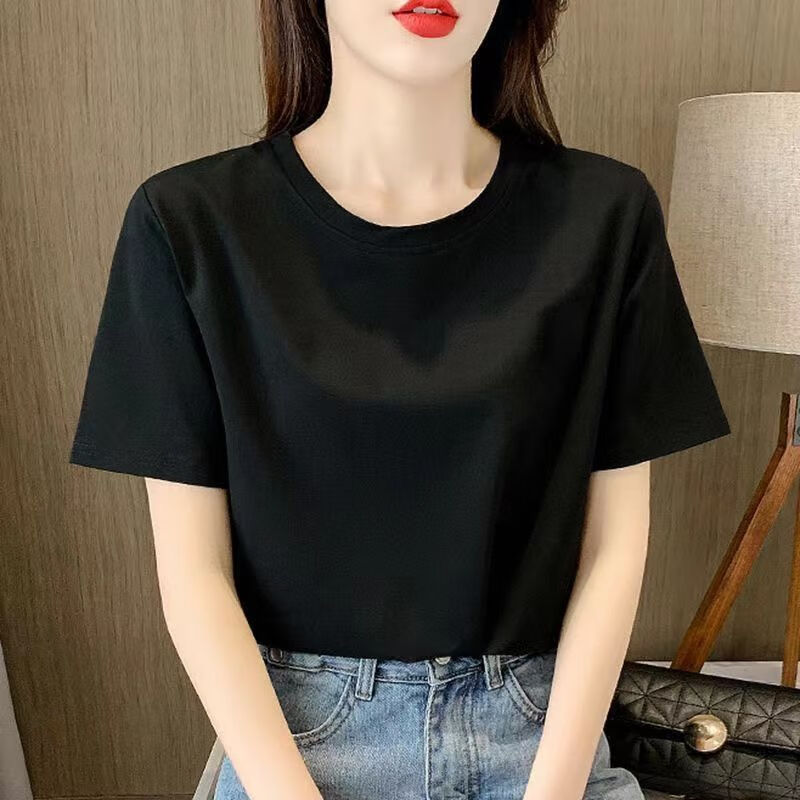 黑色圆领：净色