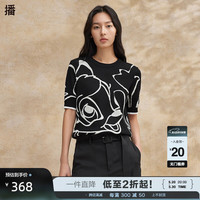 播迪士尼小鹿斑比系列艺术感小鹿印花毛针织衫DDR2SD5588