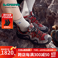 LOWA德国徒步鞋户外作战靴防水透气登山鞋 ZEPHYR GTX 男女款 L310586 灰色/红色-女款 39