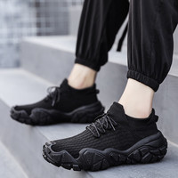 MODE FULL麦乐户外春夏透气飞织网面徒步鞋女轻便登山鞋男低帮减震防滑爬山鞋 男黑色 39