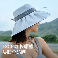 88VIP：PELLIOT 伯希和 黑胶防晒帽女防紫外线贝壳帽大帽檐夏季新款全方位遮太阳帽