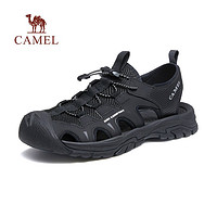 CAMEL 骆驼 男鞋新款舒适包头沙滩鞋户外休闲男士凉鞋洞洞凉鞋 G13M076011 黑色 40