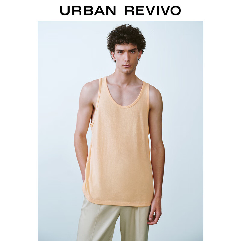 URBAN REVIVO 男士时尚简约基础百搭轻薄无袖背心 UMF440120