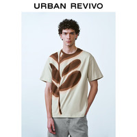 URBAN REVIVO 男装时尚艺术感撞色印花棉质短袖T恤 UMF440128