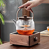 不拙 电陶炉煮茶器全玻璃煮茶壶烧水壶白茶家用自动蒸汽煮茶炉花茶壶