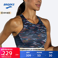 BROOKS 布鲁克斯 女跑步内衣文胸高强度透气防震胸罩可拆卸收副乳 缤纷光速印花 32/70C/D