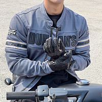 DUNHAM 杜汉 103摩托车骑行服四季网眼通风机车赛车服防摔摩托衣骑士服灰蓝2XL