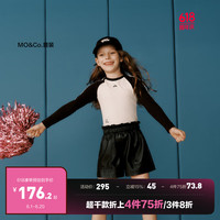 little MO&Co.抑菌 little moco童装装女童插肩长袖修身T恤KBC3TEET04 黑色2 140/64