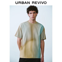 URBAN REVIVO 男士时尚设计感印花棉质圆领短袖T恤 UMF440125 多色 S