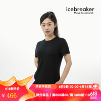 破冰者 icebreaker新品100%纯美利奴羊毛女150 Tech Lite轻薄户外登山跑步短袖T恤 0A56Y