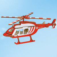 玩控(wan kong)玩控 3d木质拼插立体拼图飞机模型木制模型手工diy 运直4500