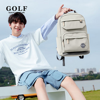 高尔夫（GOLF）双肩包男士运动背包男女休闲旅行包潮书包防泼水通勤出游背包 款式13-淡绿