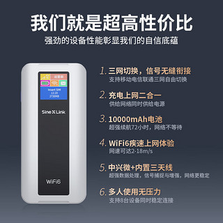 信翼随身wifi免插卡移动wifi6无线4g路由器10000mAh充电宝二合一无线wifi三网通用高速流量 【三网切换+10000mAh充电宝】