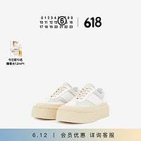 MM6 Maison Margiela【补货】女士拼接厚底鞋绑带休闲运动鞋 H1744白色/灰色 36.5