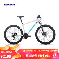 捷安特（GIANT）25款ATX 720铝合金24速油压碟刹成人变速山地自行车 全消光银鼠灰 26×17.5 M 165-180cm