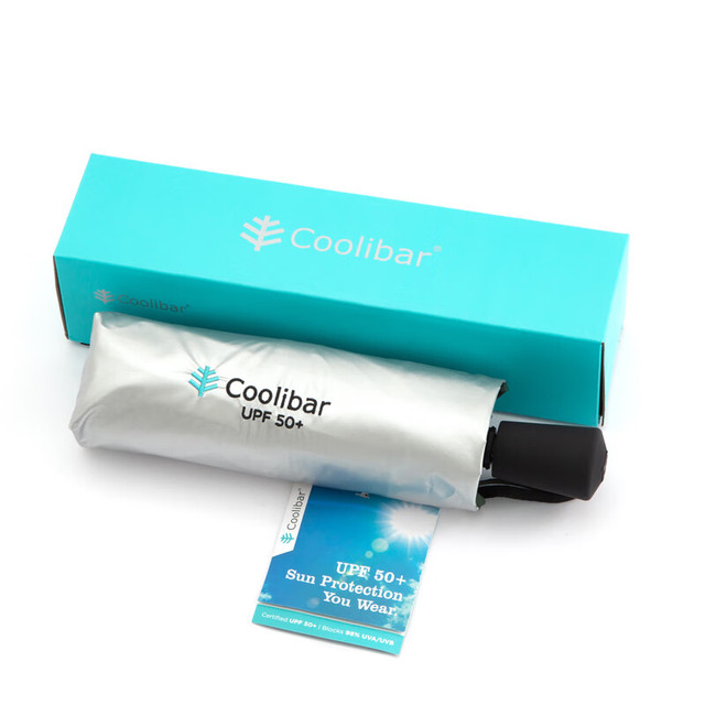 Coolibar OOLIBAR美国Coolibar 手动双顶篷防晒伞 UPF50+ 道具伞 银色双层（手动开关）