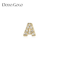 DODOGOGO字母小巧耳钉女简约耳环2024睡觉不用摘纯银耳饰