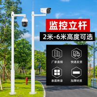 安保力科 监控立杆加厚3米/4米/5米摄像头吊装立装枪机高速球立柱支架室外道路小区监控杆子 枪型立杆支架【A款2.5米】