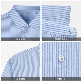 【5A抑菌 易打理】24春夏男士正装衬衫竖条纹短袖衬衣男