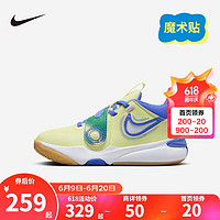 NIKE 耐克童鞋男童篮球鞋TEAM HUSTLE D 11易穿脱魔术贴儿童运动鞋 FN6677-300 33.5码 适合脚长21cm