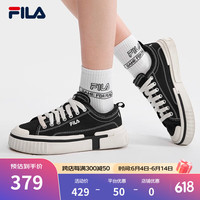 斐乐(FILA)官方LOOP女鞋帆布鞋新款休闲运动鞋小白鞋板鞋断层鞋 黑-BK 38