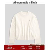 ABERCROMBIE & FITCH女装 小麋鹿复古美式保暖毛衣柔软圆领羊绒针织衫 331793-1