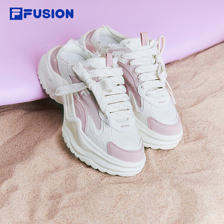 FILA FUSION潮牌BIANCO II MULE斐乐女鞋厚底鞋2024夏休闲鞋 乌贼粉/雪白-SS 39