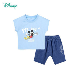 Disney 迪士尼 米奇儿童纯棉t恤+短裤2件套装