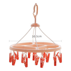 chahua茶花晾衣架夹子晾衣夹内衣晾袜子架晒衣架粉色