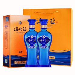 洋河 蓝色经典海之蓝42度480ml*2瓶装浓香型白酒送礼自饮配一礼袋多少