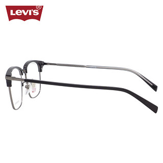 李维斯（Levi's）眼镜框男款眉线框轻商务远近视光学眼镜架LV7165/F 284 53mm 284黑色/枪色