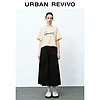 URBAN REVIVO UR 2024夏季新款女装潮流趣味鬼马字母绣花短袖T恤UWU440115