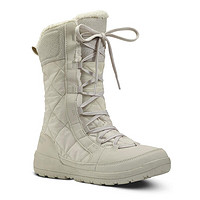 迪卡侬SH500女士雪地靴加厚保暖防水防滑登山徒步棉靴-4864685 42 浅白垩灰