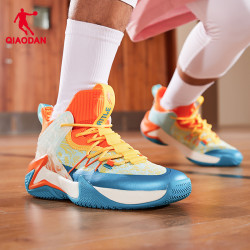 qiaodan乔丹篮球鞋男鞋袜套式运动鞋2021冬季新款男子高帮防滑耐磨