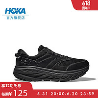 HOKA ONE ONE OKA ONE ONE 男女款夏季邦代L休闲健步鞋BONDI L缓震运动透气 黑色 / 乌鸦黑 39