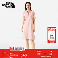 北面（The North Face）连衣裙POLO翻领短款收腰A字裙休闲时尚百搭简约24春夏|87WB LK6/粉色 XL/170