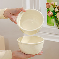 竹木本记大汤碗面碗饭碗陶瓷餐具套装单个装釉下彩松露白6英寸