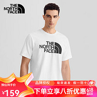 THE NORTH FACE 北面 春夏T恤男款户外运动圆领LOGO短袖|7WCI 7WCI-FN4白色