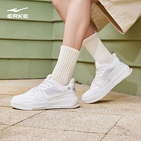 ERKE 鸿星尔克 星尔克电池熊猫男鞋板鞋2024夏季新款小白鞋厚底休闲白色运动鞋