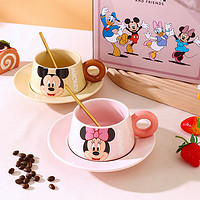WAFROG STUDIO米奇迪士尼联名陶瓷咖啡杯碟套装马杯水杯家 礼盒装米妮咖啡杯碟