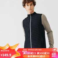 迪卡侬男式跑步运动无袖保暖夹克-黑色234237