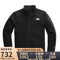 THE NORTH FACE 北面 美版男软壳夹克BIONIC 2户外防风DWR徒步旅行 黑色 L 标准款