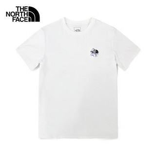 北面（The North Face）T恤男SUN CHASE吸湿速干透气UPF50+防晒衣短袖户外24夏季|8CT2 FN4/雪峰白 L