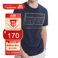 TOMMY HILFIGER汤米美版潮流夏季男装简约印花圆领短袖T恤男女打底衫透气宽松