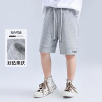 巴布豆24夏休闲中裤男女童舒适短裤户外运动跑步篮球家居裤